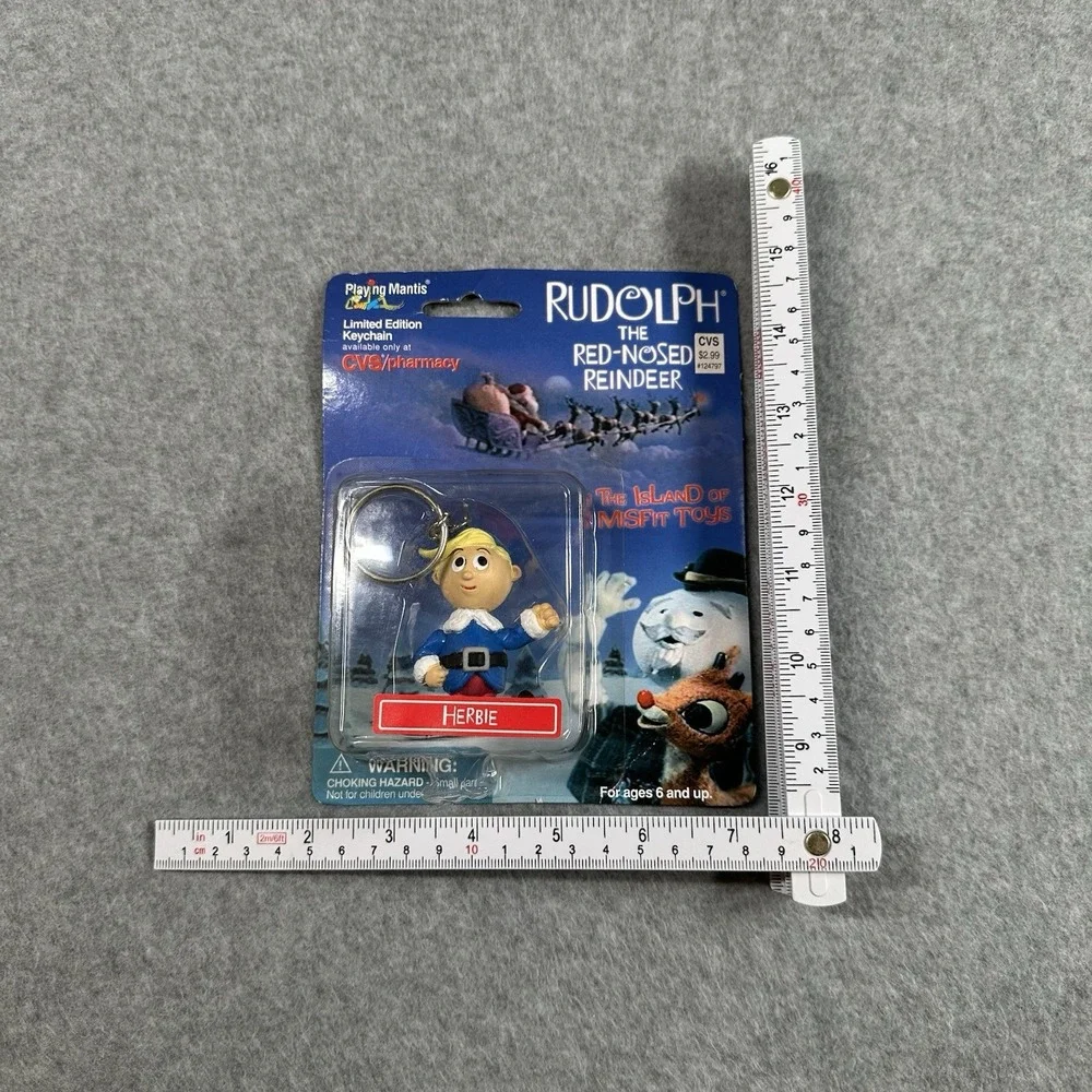 Vintage 1999 Playing Mantis Rudolph Herbie CVS‎ Keychain NIP Rare